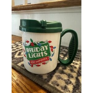 Lake Compounce Holiday Lights Double‎ Sided Plastic Mug Cup Bristol CT Green